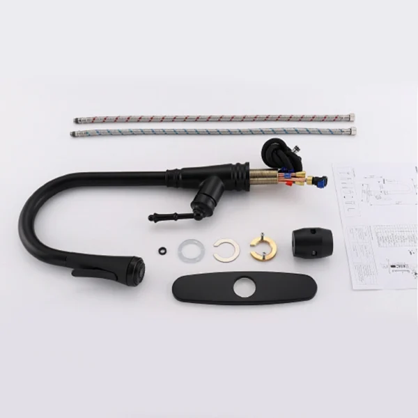 Modern Style Zinc Pull Out Sink Mixer Taps With Sprayer - Image 4