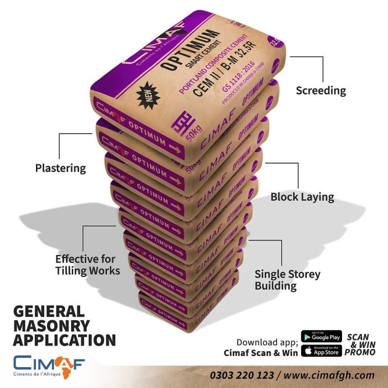 CIMAF Optimum Cement - 42.5R Grade | High-Quality Cement for Structural and General Construction - Image 2