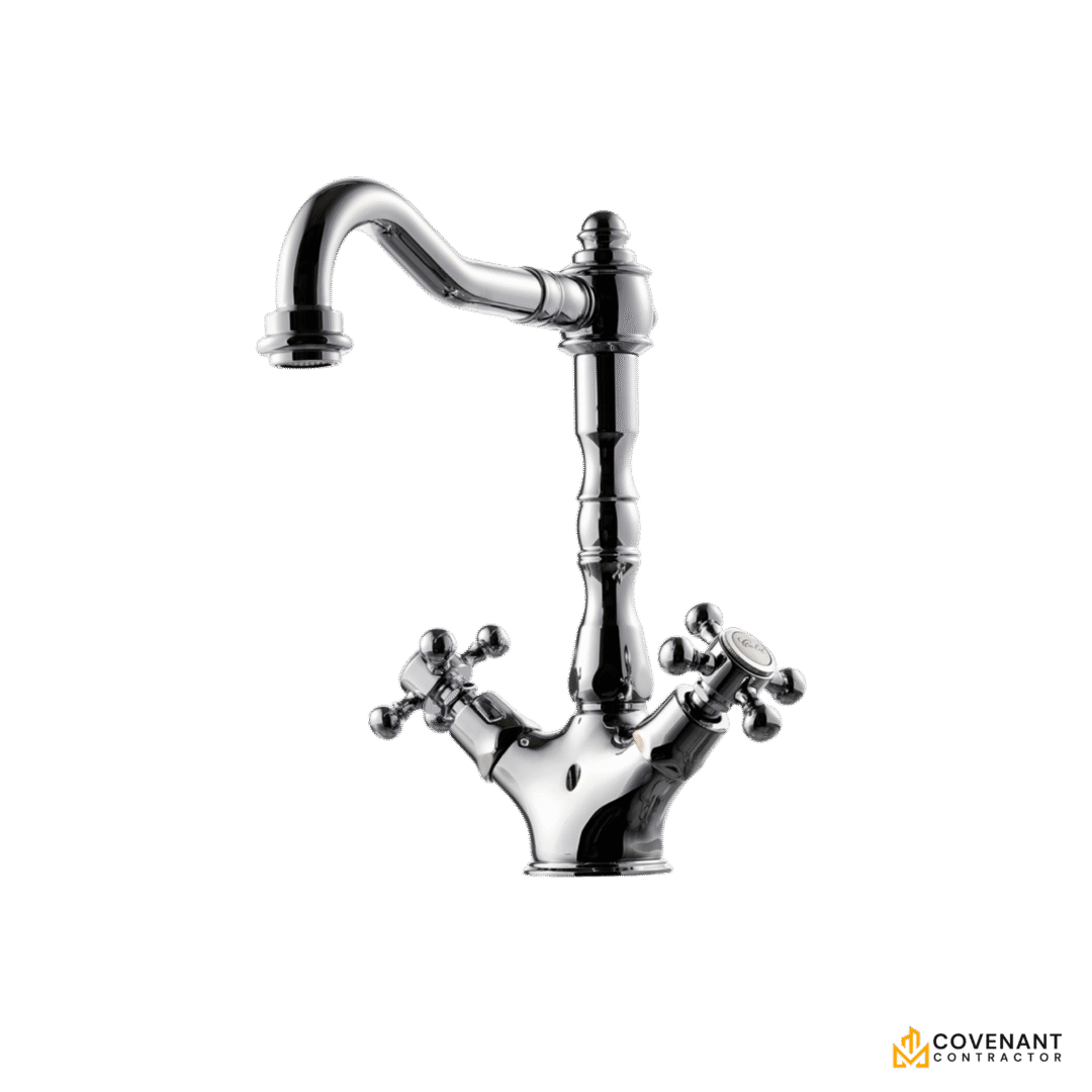 FBLV075 Classic Basin Mixer with Cross Handles