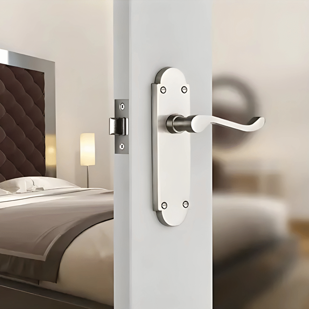 Brora Scroll Lever Door Handle - Satin Nickel (Pair) - Image 3