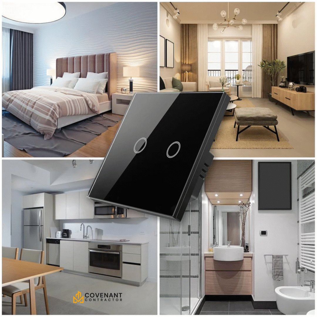 Smart Wi-Fi Dual Circuit Touch Light Switch – Voice & App Enabled - Image 3