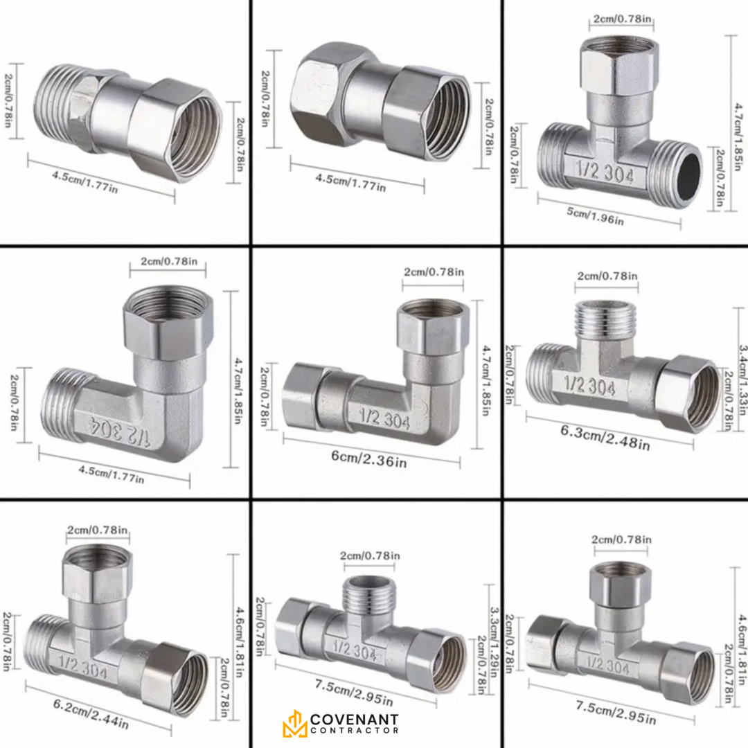 Stainless Steel 1,2,3-Way Tee Fitting - Image 5