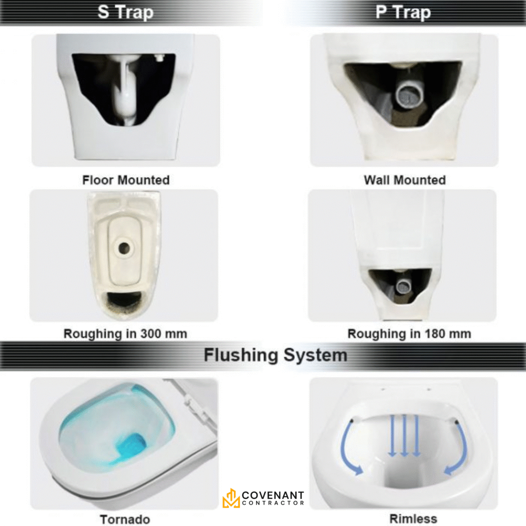 Black and Silver One-Piece Dual-Flush Toilet with Slow-Close Seat - Image 2