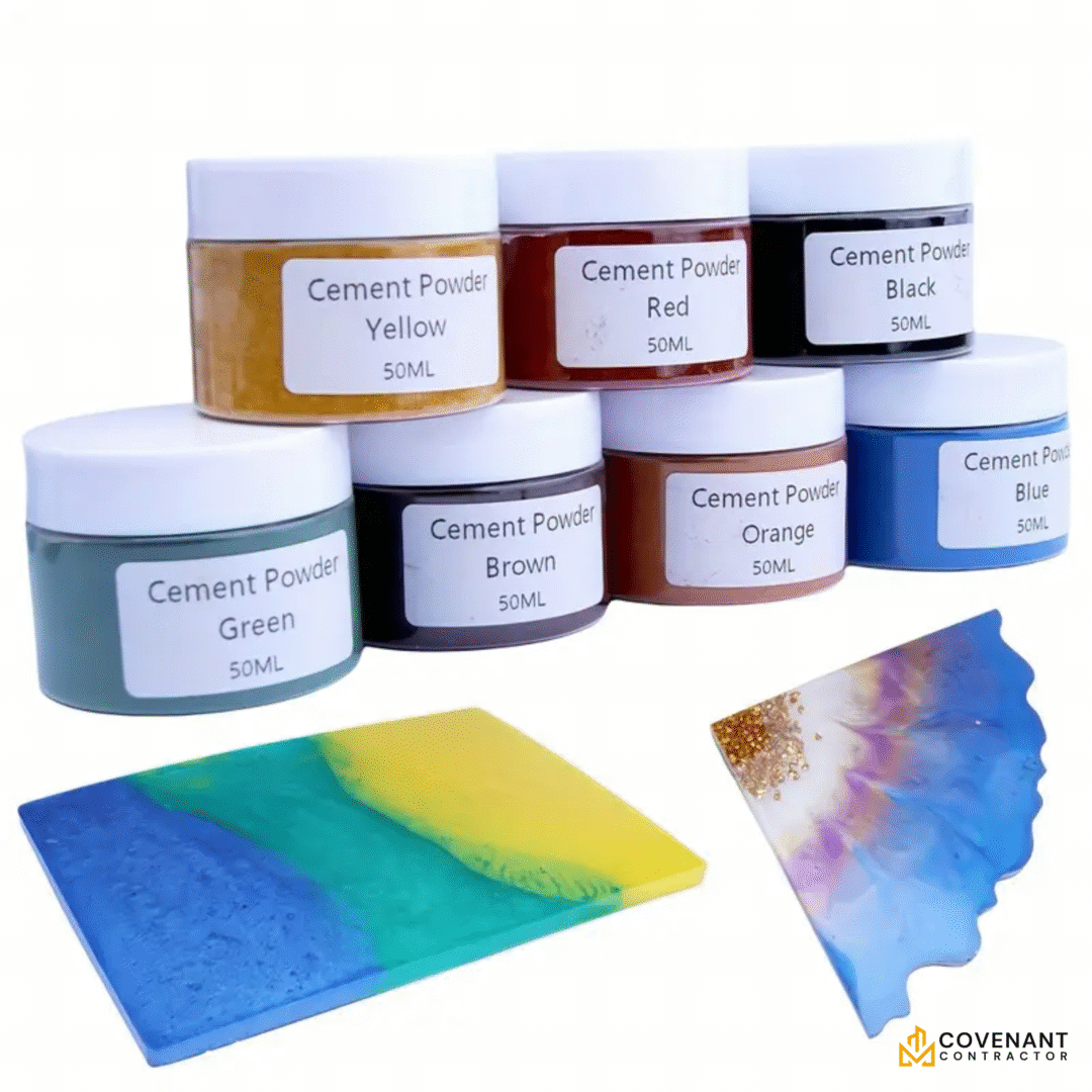 7-Color Cement Pigment Powder (50ml/1.69oz) – Water-Based Colorant for DIY - Image 3