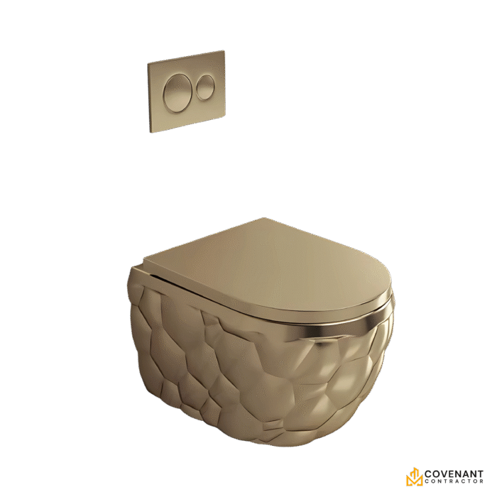 Luxury Gold Wall-Mounted Toilet