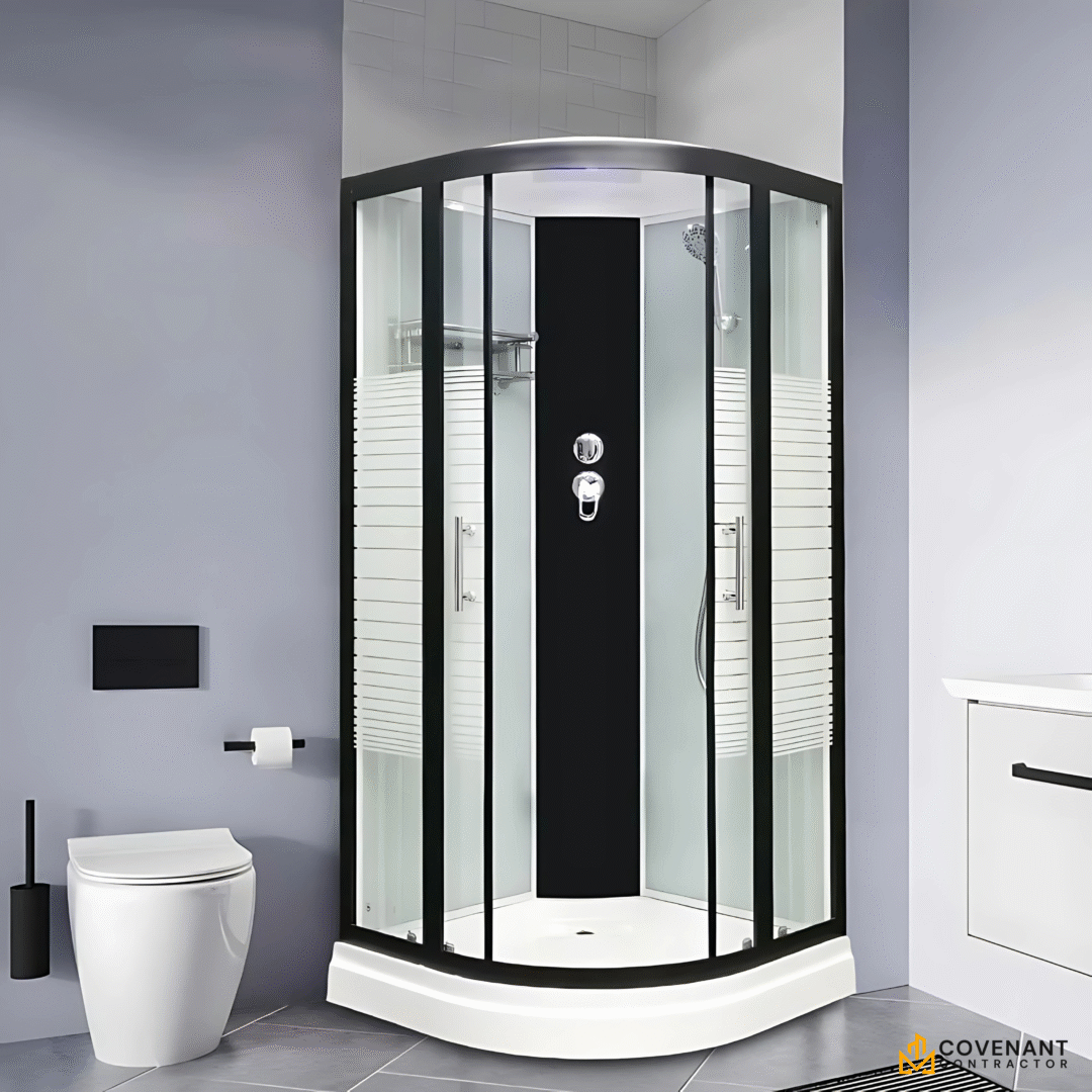 Modern Frameless Sliding Shower Enclosure - Image 2