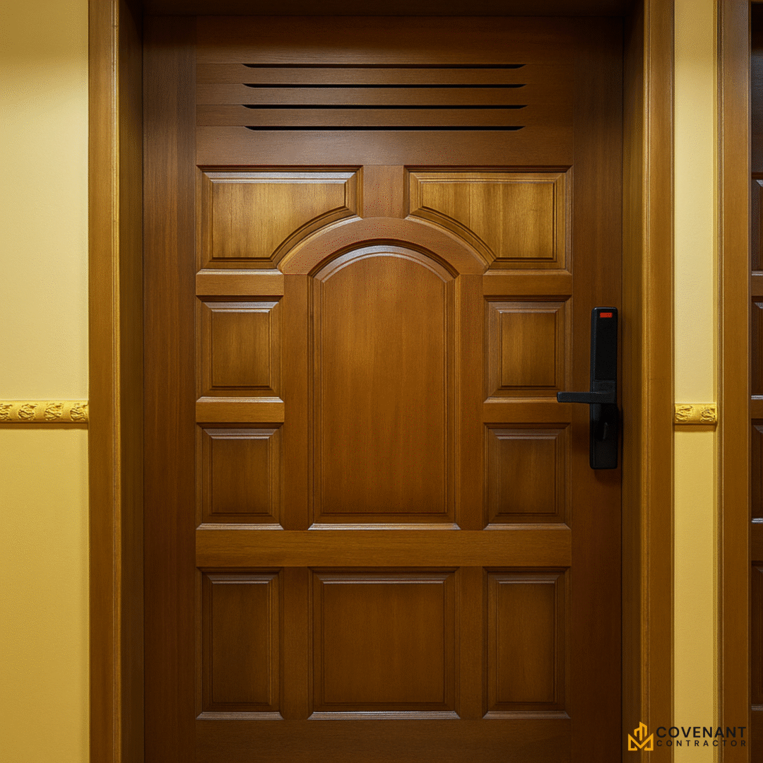 Premium Solid Mahogany Security Door with Digital Lock - Image 3