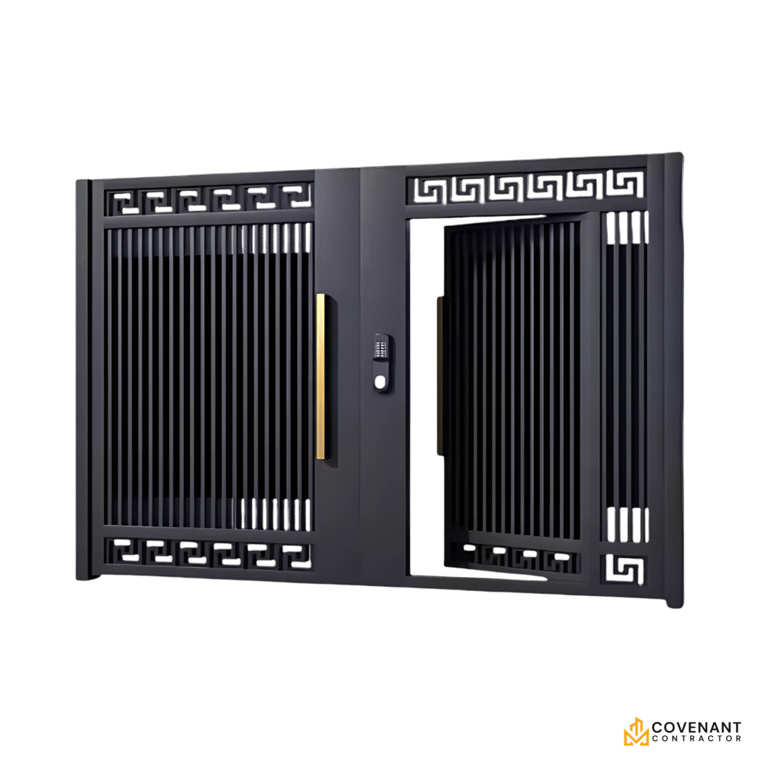 Regal Horizon – Wrought Iron & Aluminum Alloy Courtyard Double Door