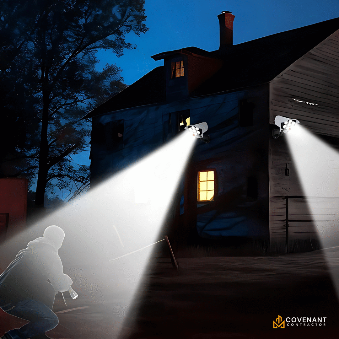 77-LED Security Camera Light – Solar-Powered Motion-Activated Surveillance System - Image 3