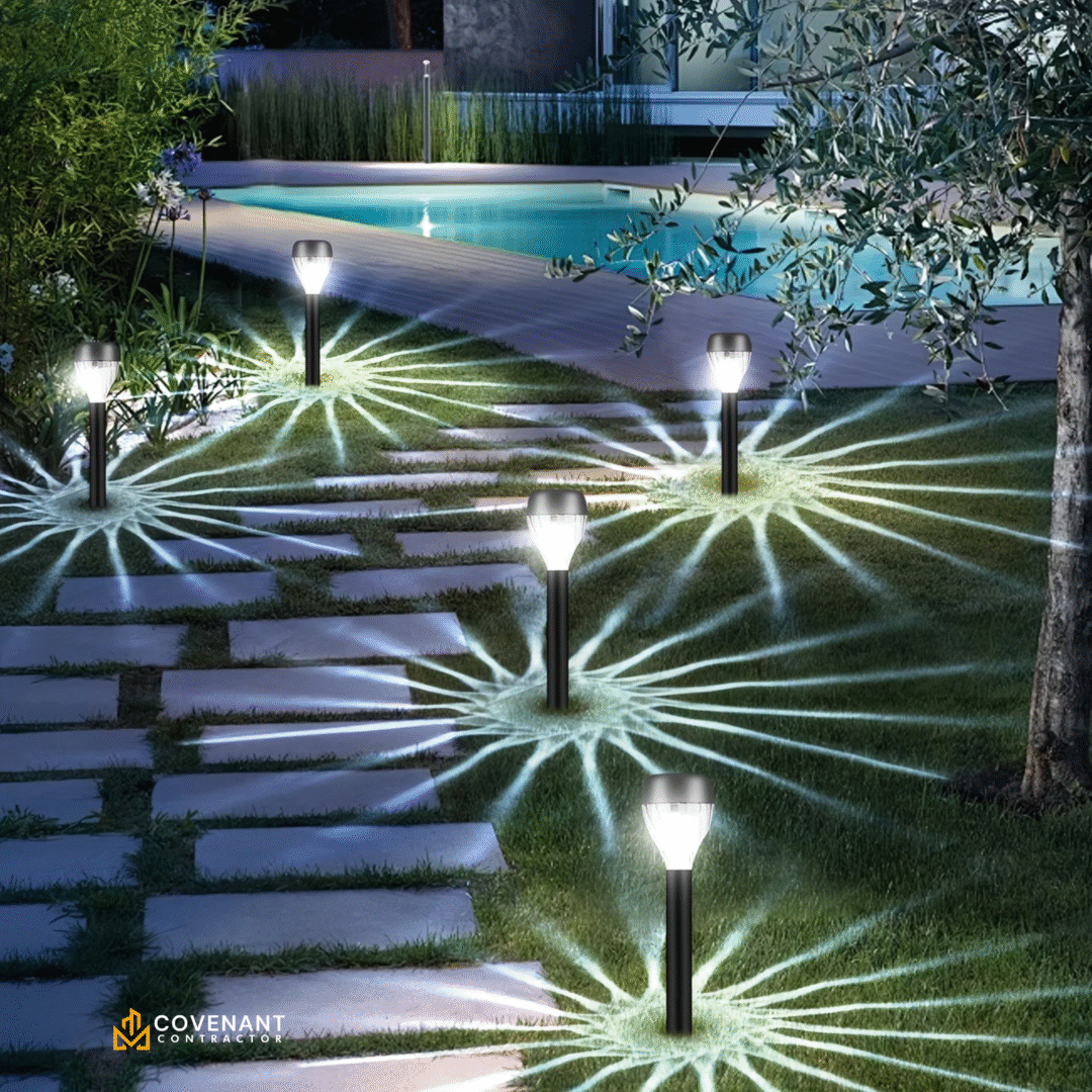 12-Pack Premium Pathway Lights – Warm White LED Solar Garden Lighting Set - Image 4