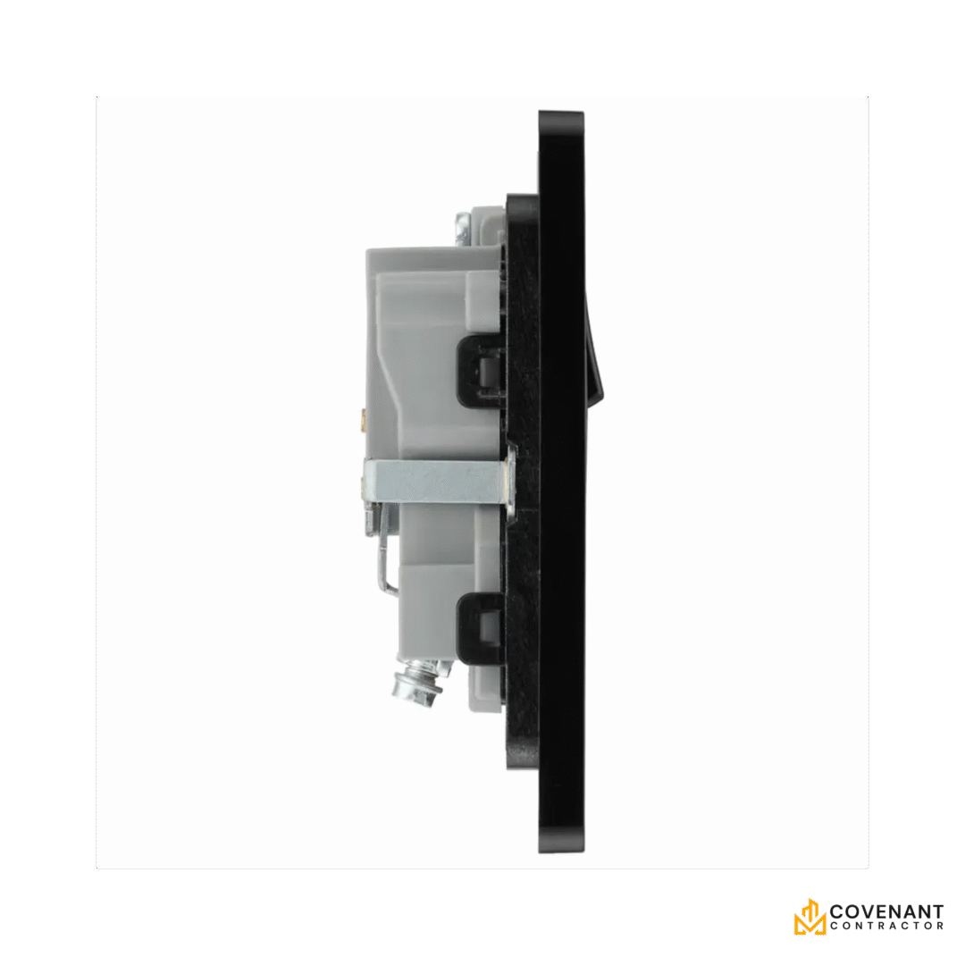 Single Switched Socket - 13A - Matt Grey - Image 3