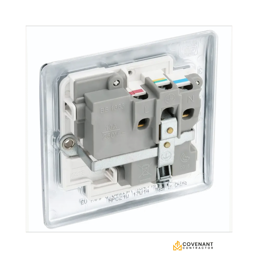 Single Plug Socket - Polished Chrome - Image 2