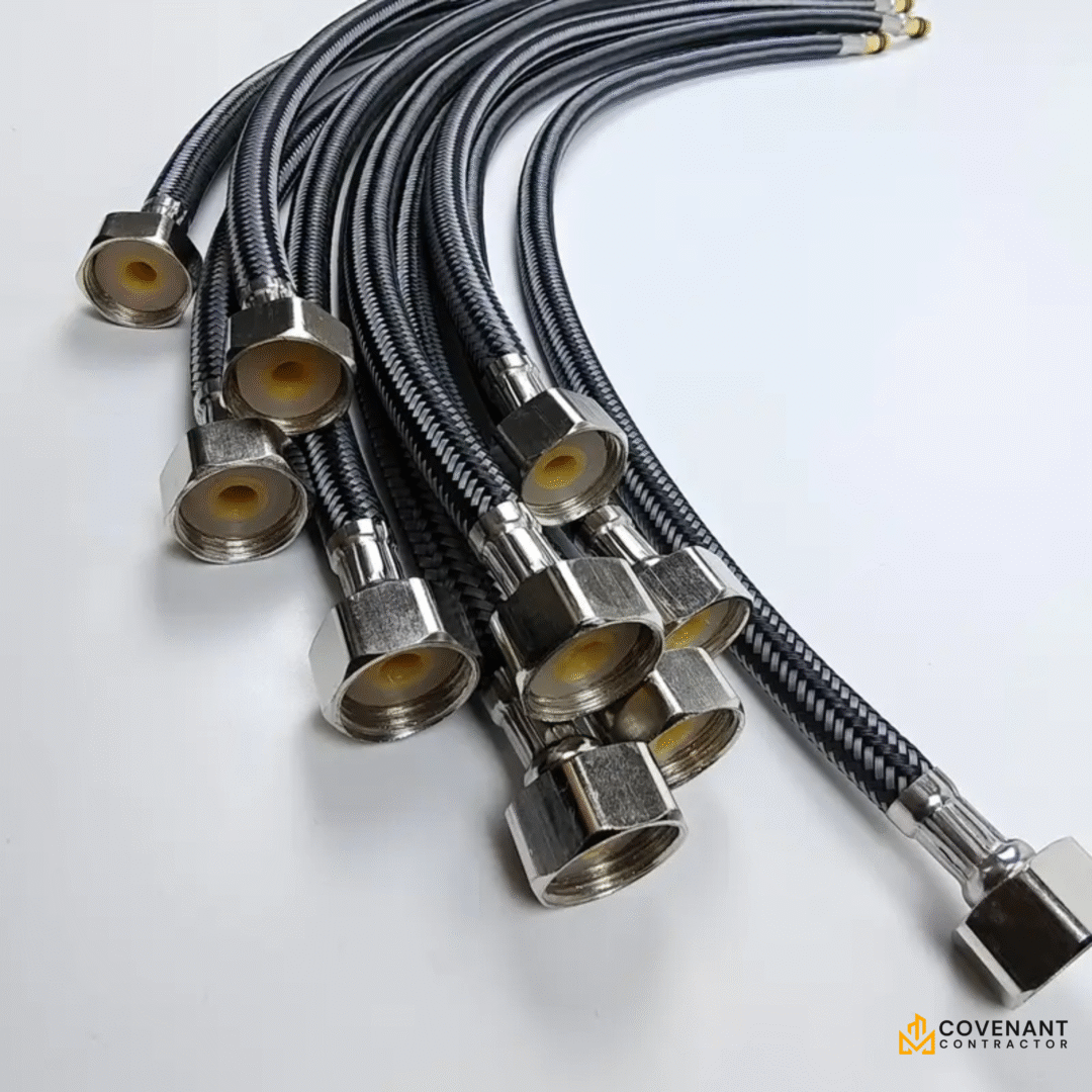 2-Pack Faucet Supply Lines (G1/2 Brass Threads) - Image 2