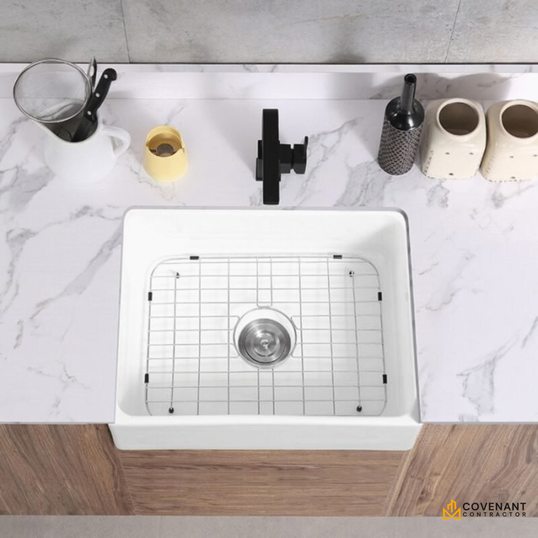 24-Inch Porcelain Farmhouse Sink - Image 2