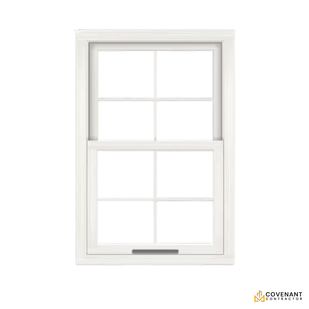 American-Style Aluminum Double Glazed Sash Windows (Single Hung)
