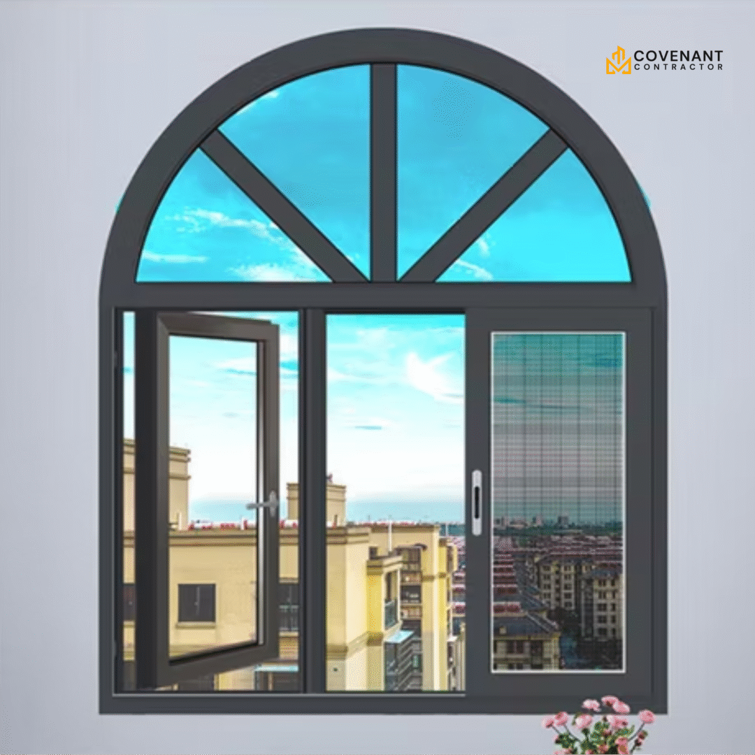 Modern Aluminum Sliding Windows & Doors with Arch Top Design - Image 2