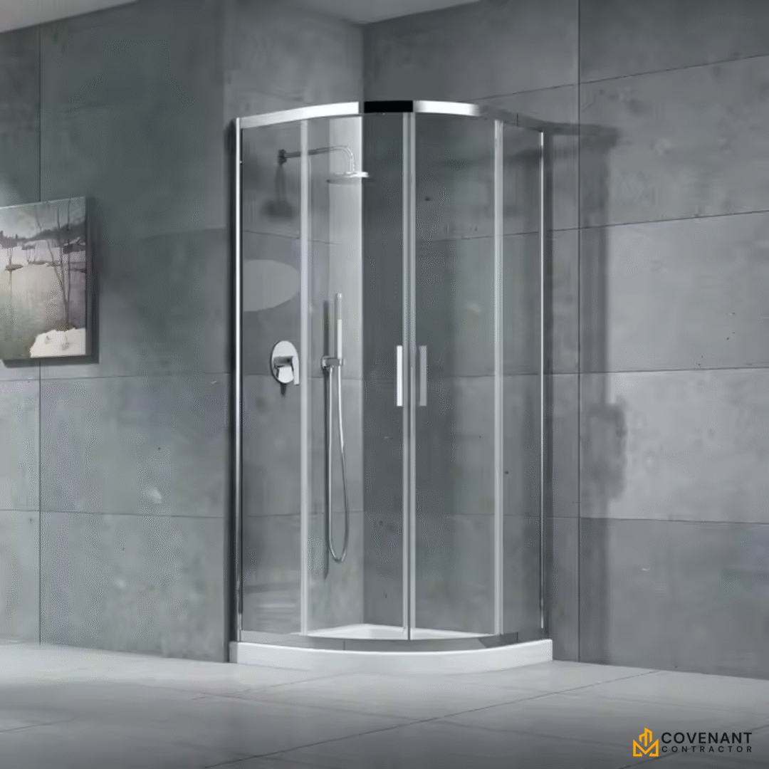 Stainless Steel Frameless Square Shower Enclosure - Image 5