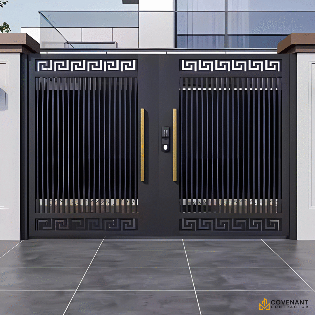 Regal Horizon – Wrought Iron & Aluminum Alloy Courtyard Double Door - Image 4