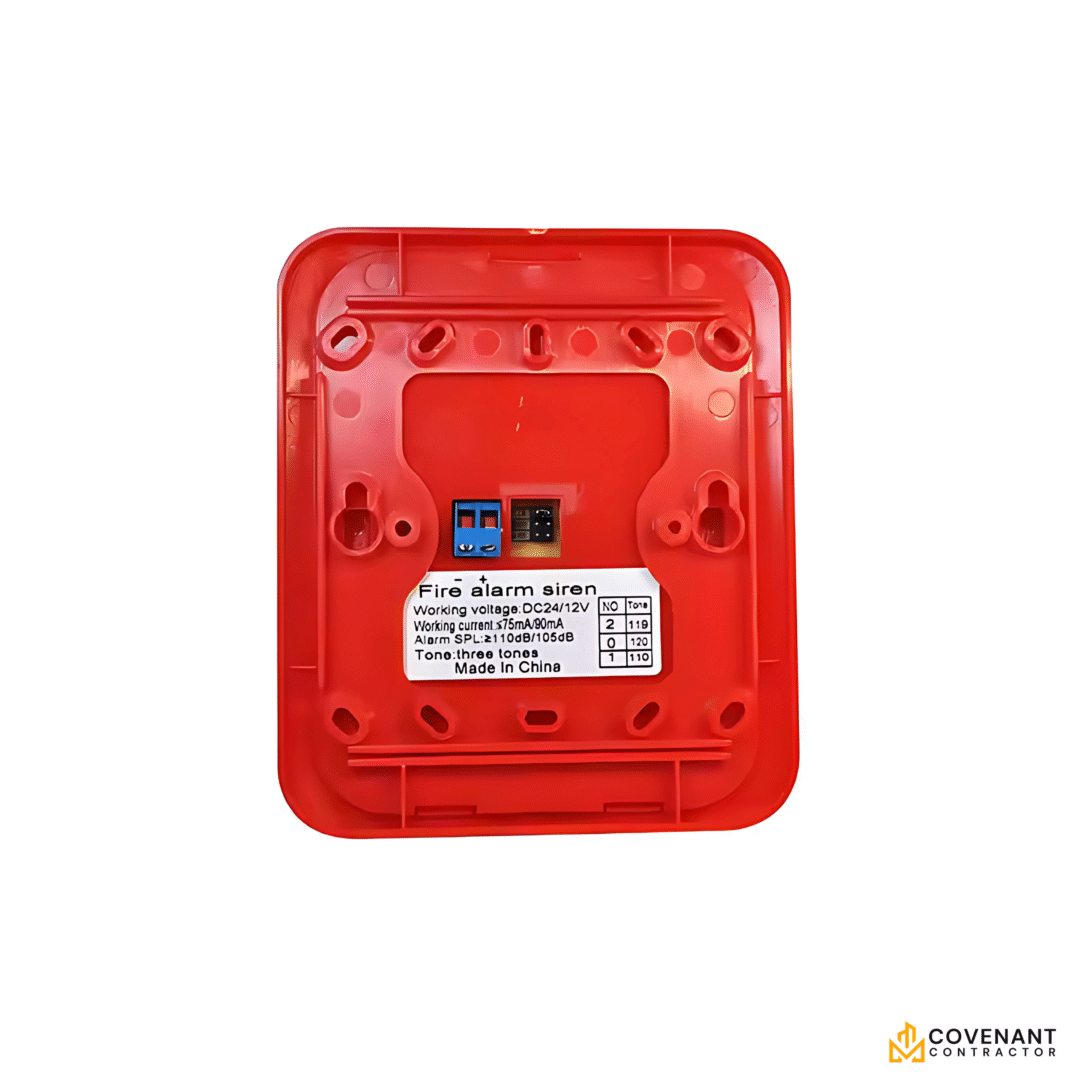 Fire Alarm Siren & Strobe – 110dB Audible/Visual Emergency Signal Device - Image 3