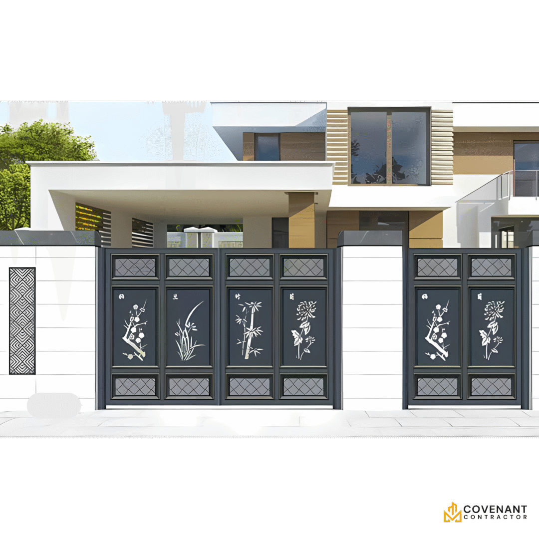 Modern Villa Courtyard Gate - Image 2