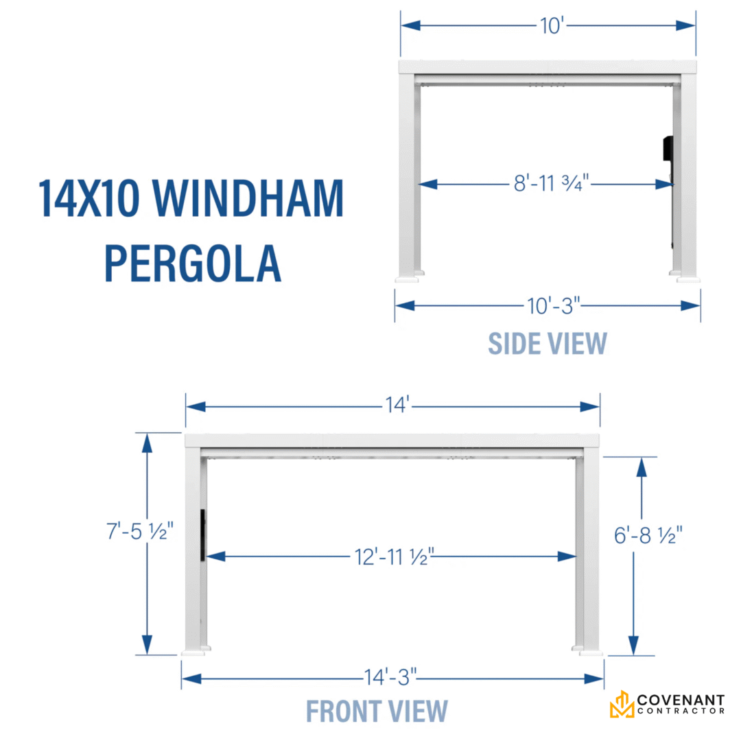Windham 14'x10' Steel Pergola - Image 2
