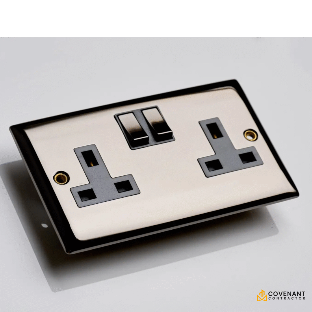 Double Switched Socket - Black Nickel - Image 3