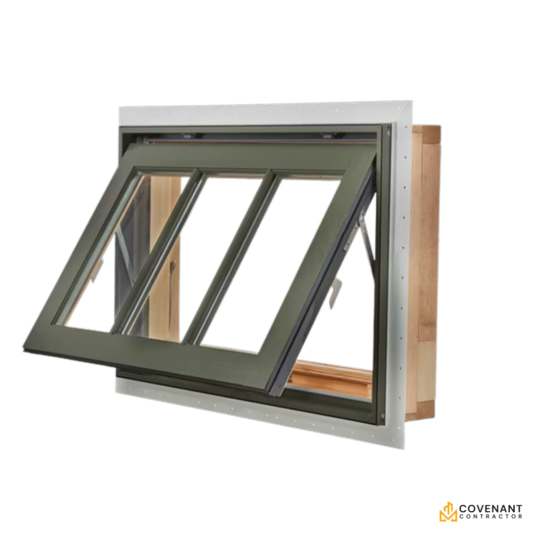 Prefabricated High-Quality Aluminum Awning Windows with Double Glass