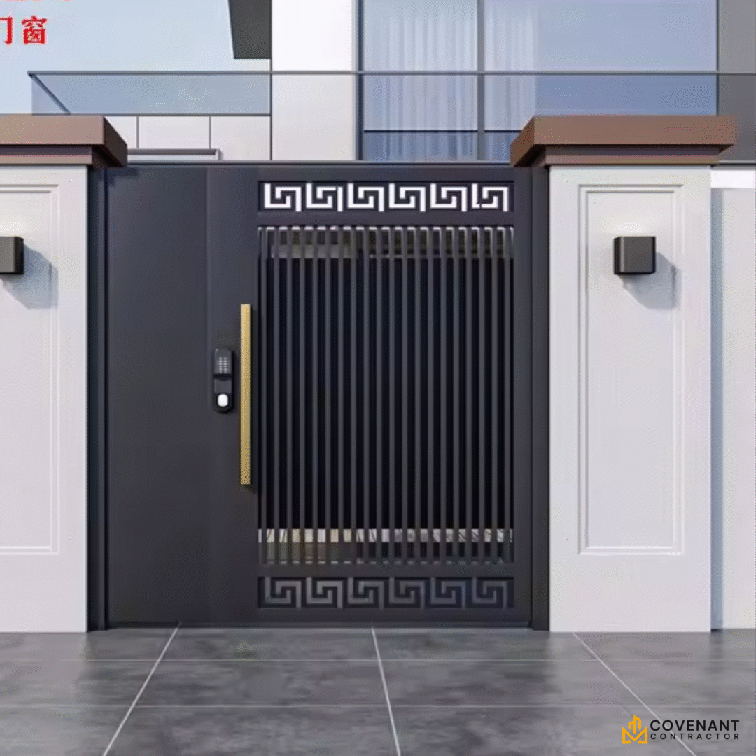 Regal Horizon – Wrought Iron & Aluminum Alloy Courtyard Double Door - Image 3
