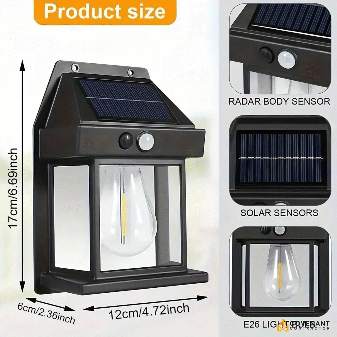6-Pack Solar Wall Lights – IP65 Waterproof with 3 Lighting Modes & Motion Sensor - Image 4