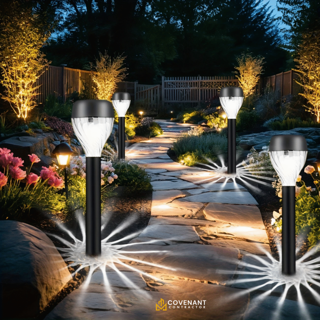 12-Pack Premium Pathway Lights – Warm White LED Solar Garden Lighting Set - Image 2
