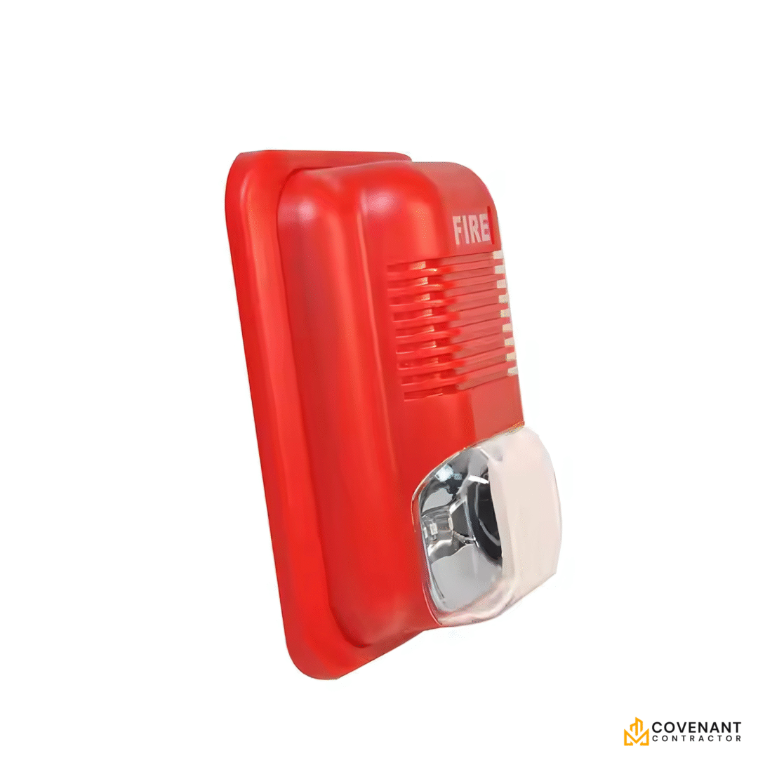 Fire Alarm Siren & Strobe – 110dB Audible/Visual Emergency Signal Device - Image 2