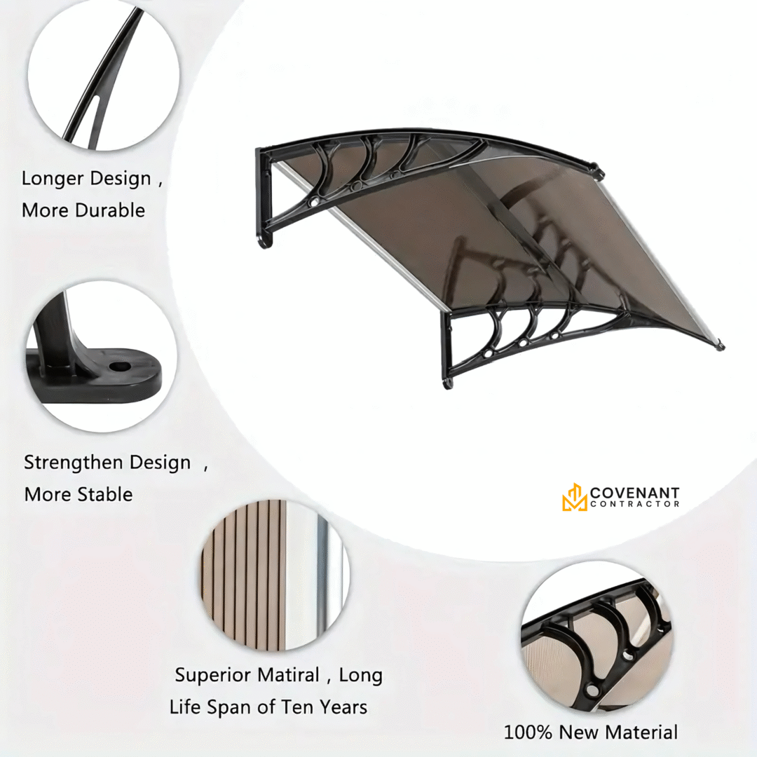 76.2cm x 101.6cm Outdoor Window & Door Awning - Image 3