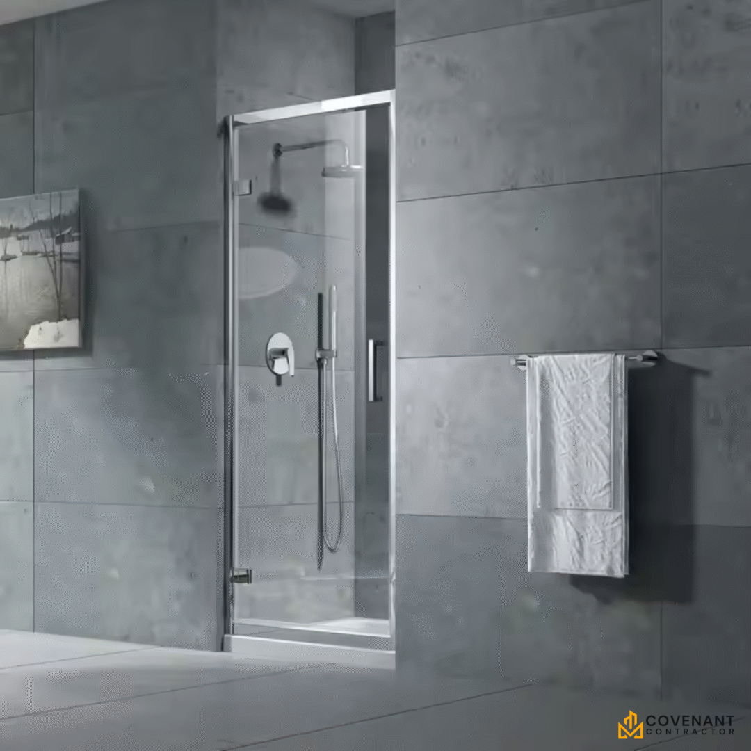 Stainless Steel Frameless Square Shower Enclosure - Image 4