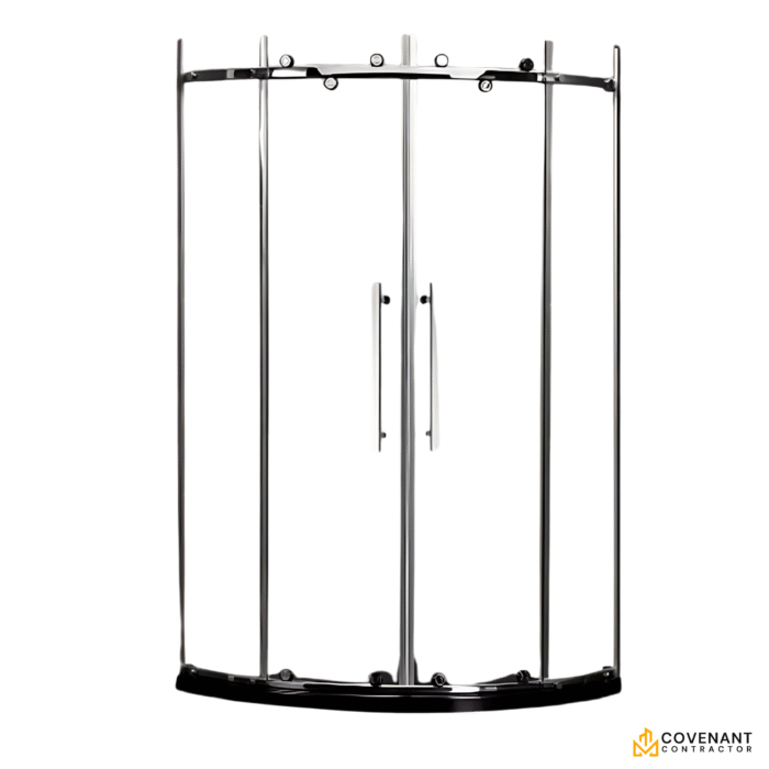 Compact Minimalist Glass Shower Cabin