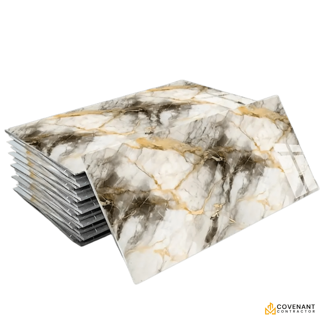 20/50/100pcs Luxury Bohemian Marble Wall Stickers – Peel & Stick Foam Tiles for Elegant Home Decor