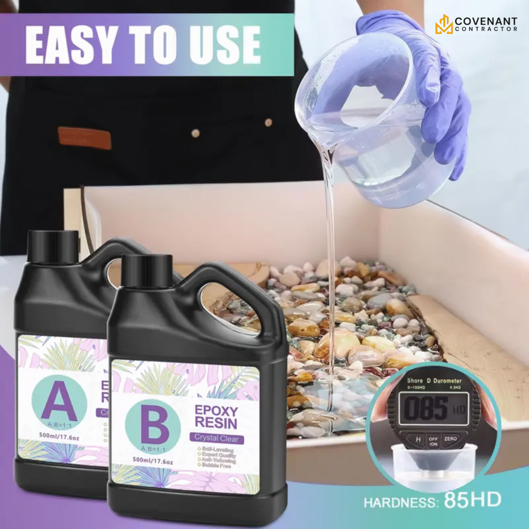 Clear Epoxy Resin Kit – No Bubbles, Fast Curing, Low Odor - Image 2