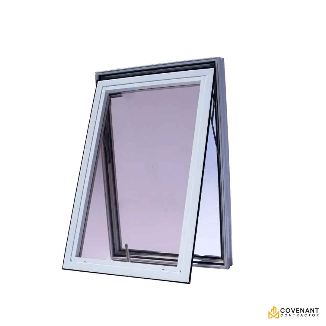 Wood-Finish Aluminum Awning Windows – Double Glazed & Waterproof