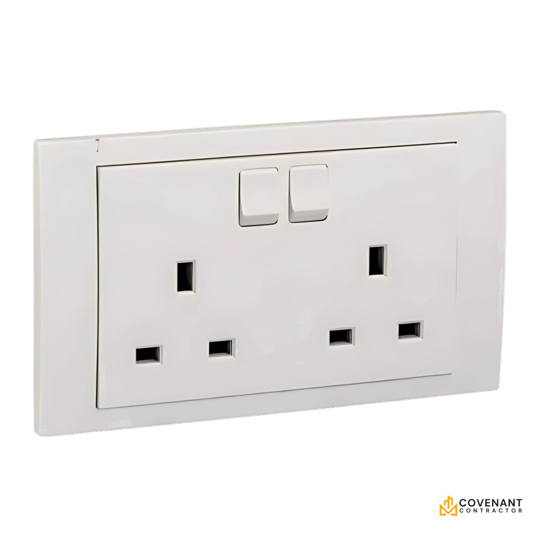 Vivace 13A Double Switched Socket - Premium Electrical Outlet