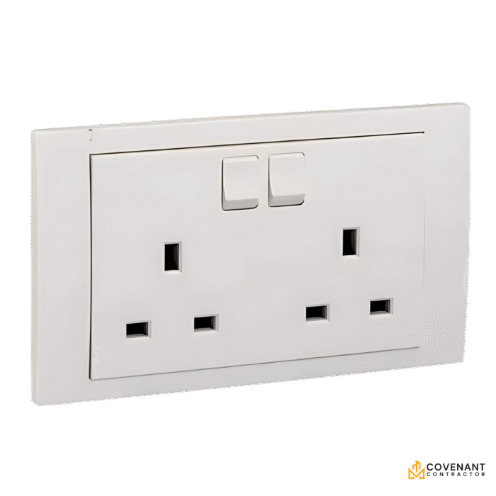 Vivace 13A Double Switched Socket - Premium Electrical Outlet