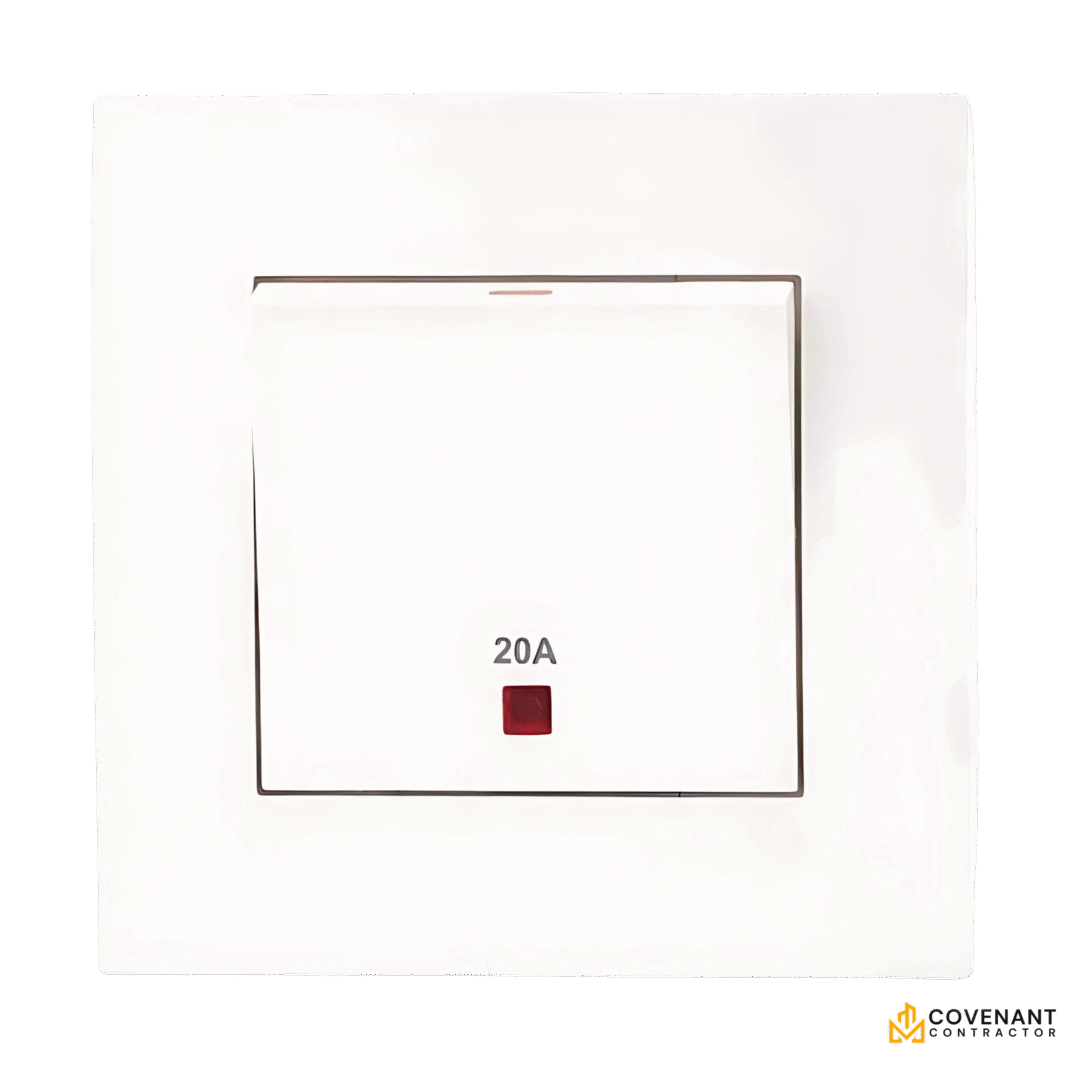 Vivace Double Pole 20A 250V 1-Gang Switch – Premium AC Power Control