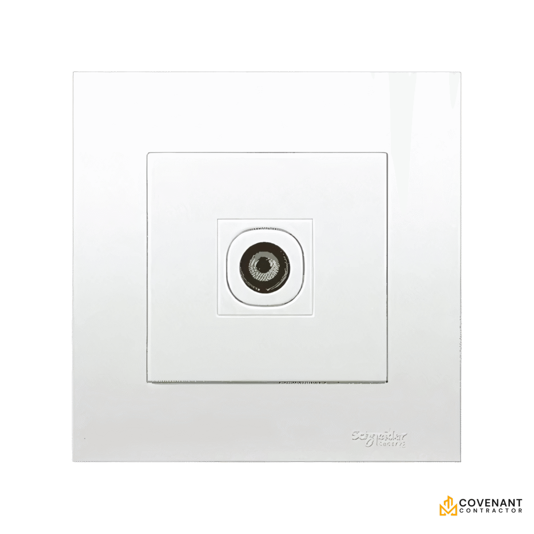1-Gang Coaxial TV Socket – Premium A/V Connectivity