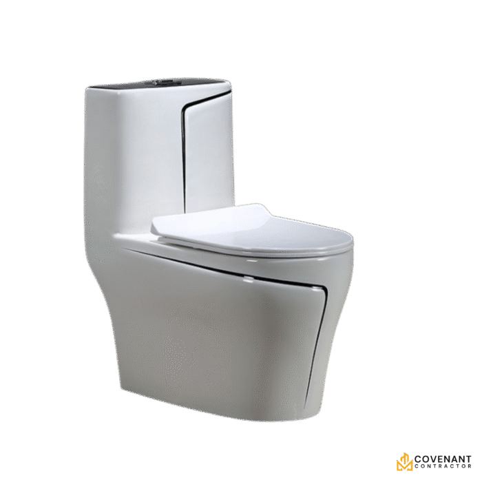Black Line One-Piece Toilet – Modern Matte Black Bathroom Centerpiece