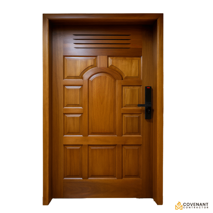 Premium Solid Mahogany Security Door with Digital Lock